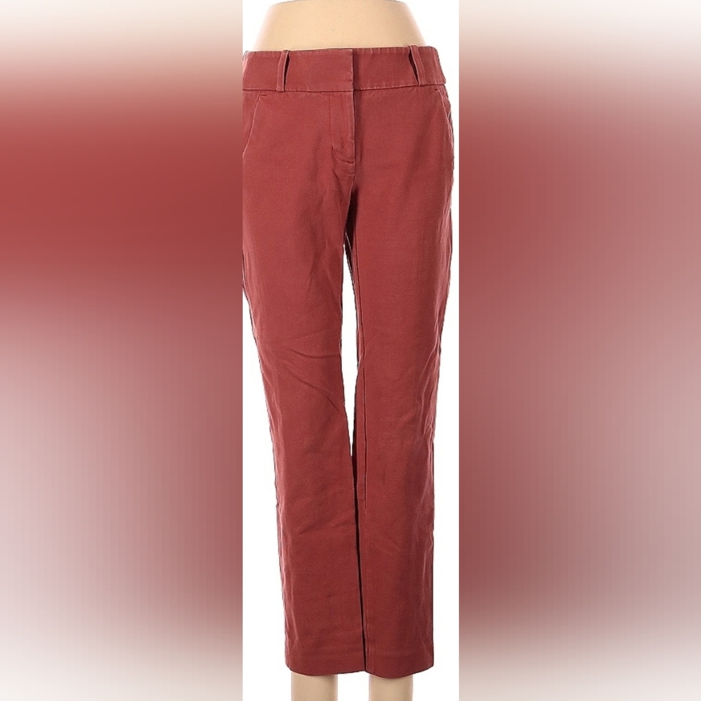 Ann Taylor Loft Vibrant Coral Color Cropped Pants Women's Size 2